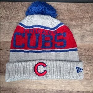 Chicago Cubs Knit Beanie with Pom
